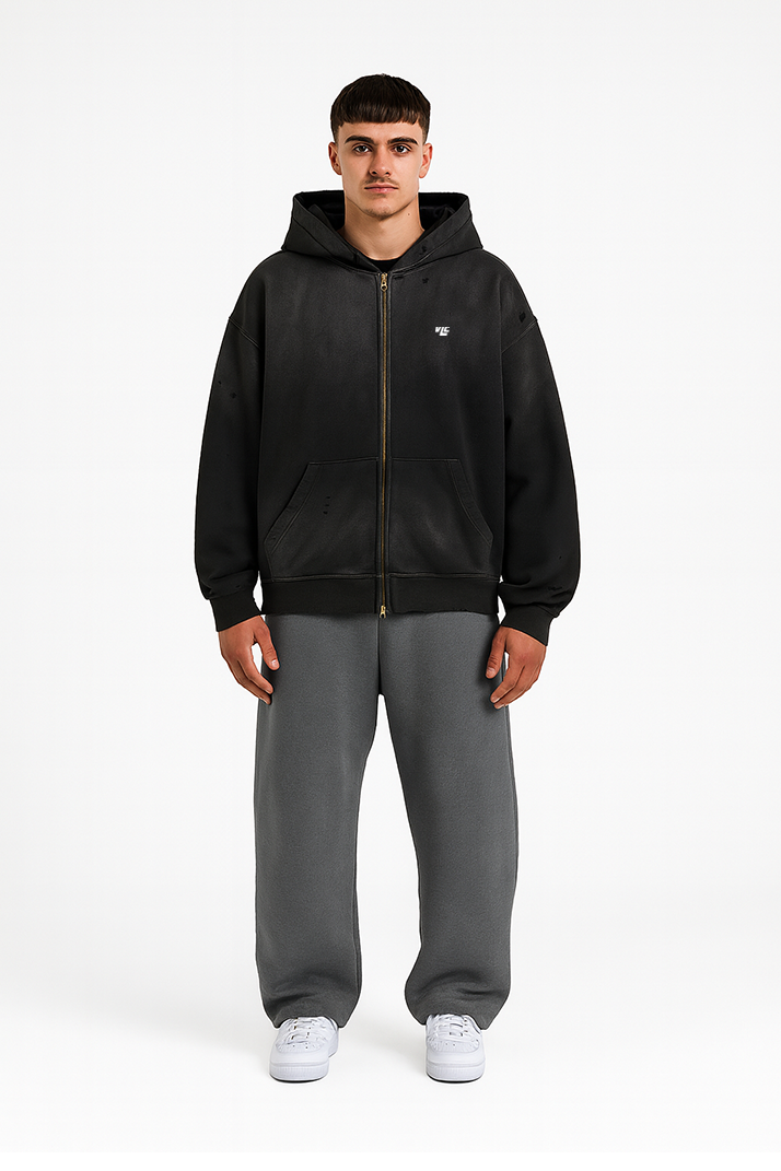 Sun Faded Basic Zipper